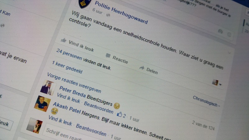 Politie Heerhugowaard vraagt publiek via Facebook om locatie snelheidcontrole