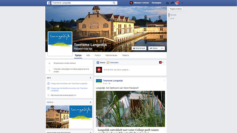 Stichting Toeristische Promotie Langedijk nu ook te vinden op Facebook
