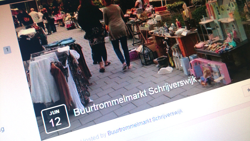 Rommelmarkt in Heerhugowaardse Schrijverswijk
