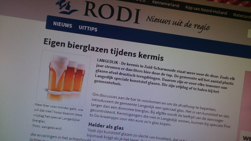 Bericht rottekool.nl over bierglazen op Langedijker kermis leidt tot verwarring