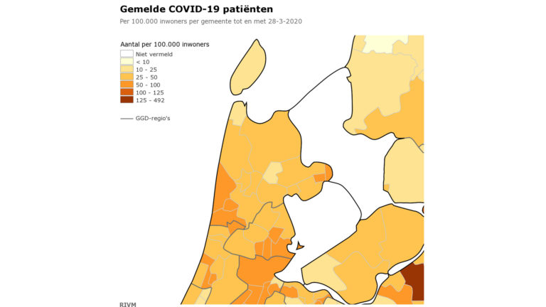 Aantal bekende corona-patiënten in regio Alkmaar ruim boven de honderd