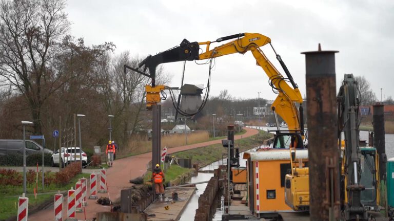Werkzaamheden damwanden Hoornse Vaart naderen eindfase (VIDEO)