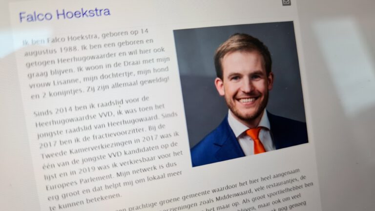 Falco Hoekstra wordt VVD-lijsttrekker bij verkiezingen voor Dijk&Waard