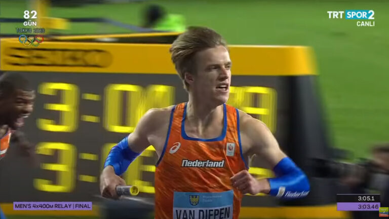 Tony van Diepen wint met nationale 4x400m estafetteteam op World Relays