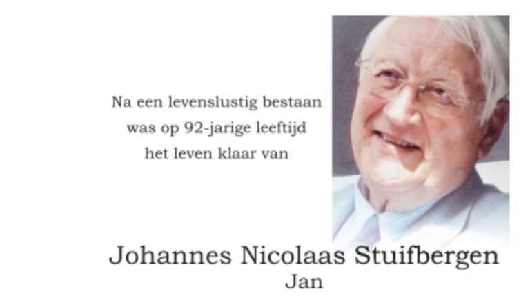 Oud-burgemeester Jan Stuifbergen (92) van Heerhugowaard overleden